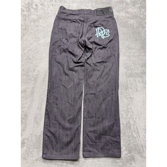 Y2K Rocawear Jeans Mens‎ Gray Measured 36x33 Denim Hip Hop Rap Baggy Embroidered - Picture 1 of 7